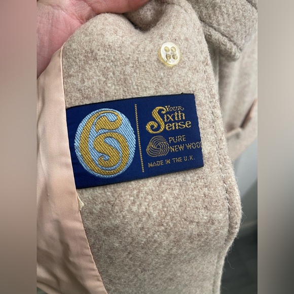 Vintage your sixth sense 100% wool women Jacket coat made in UK size 10 - Picture 13 of 16